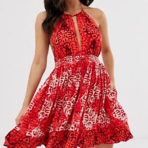 FREE PEOPLE Bohemian Beach Day Mini Dress